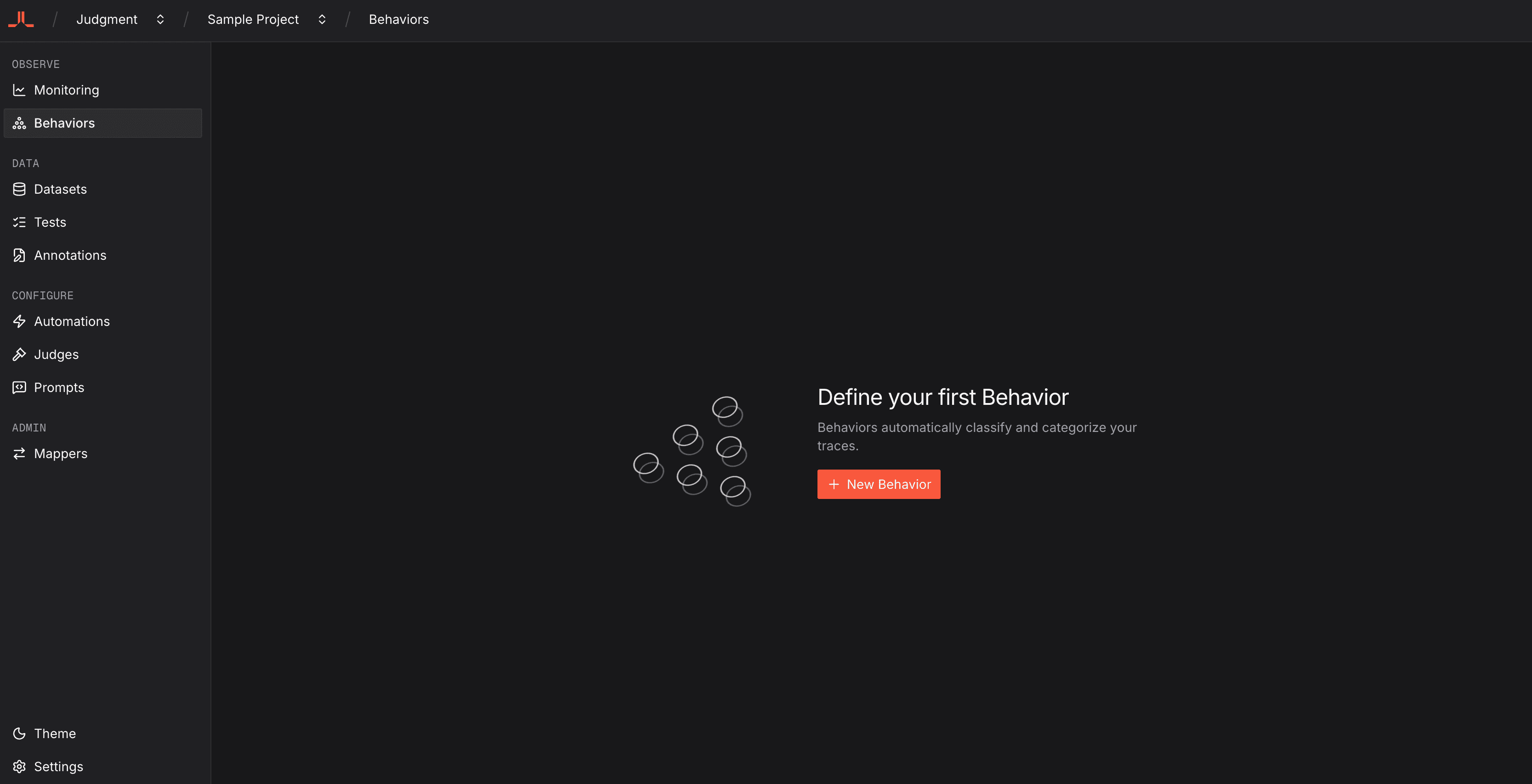 Behaviors Page