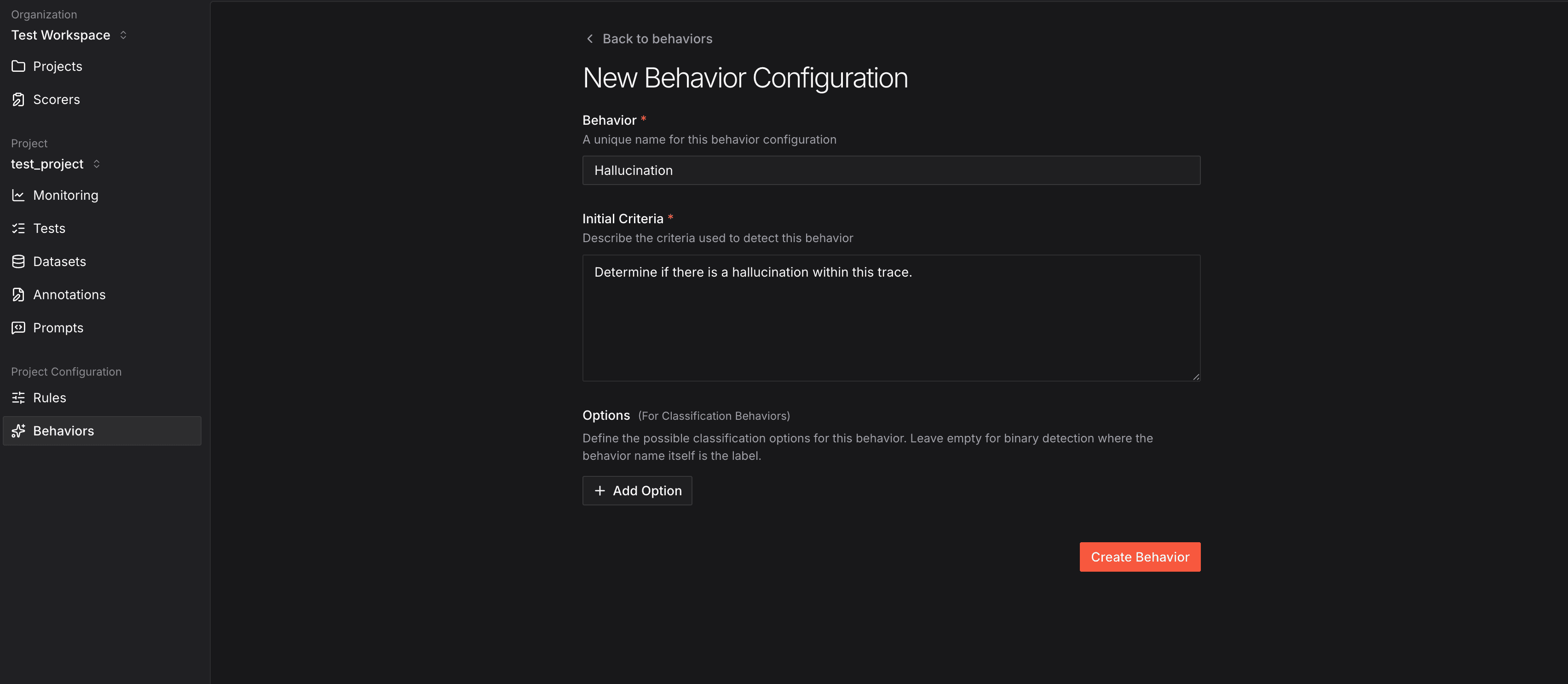 Create Bucket Config
