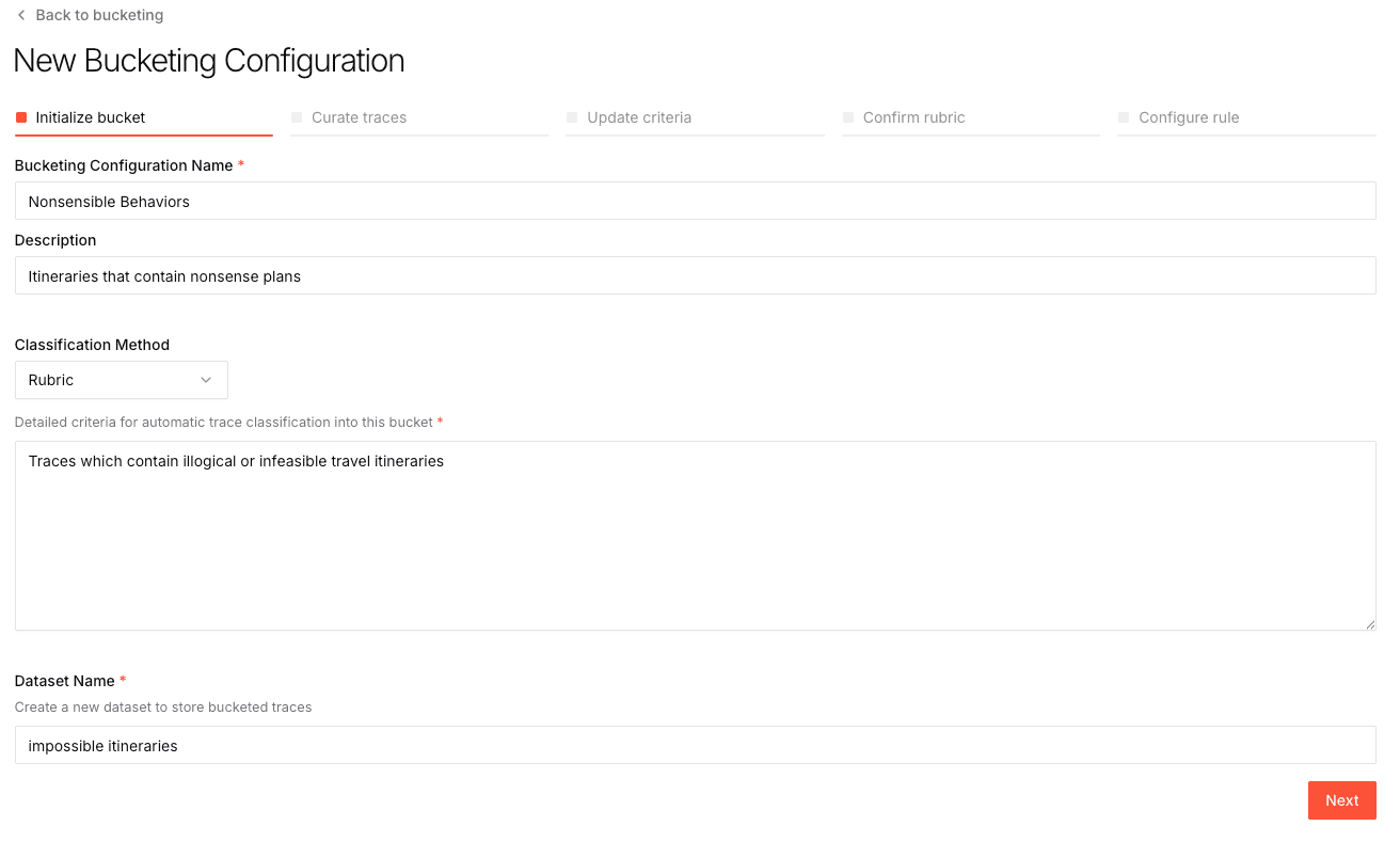 Create Bucket Config