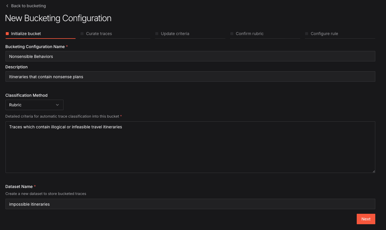Create Bucket Config