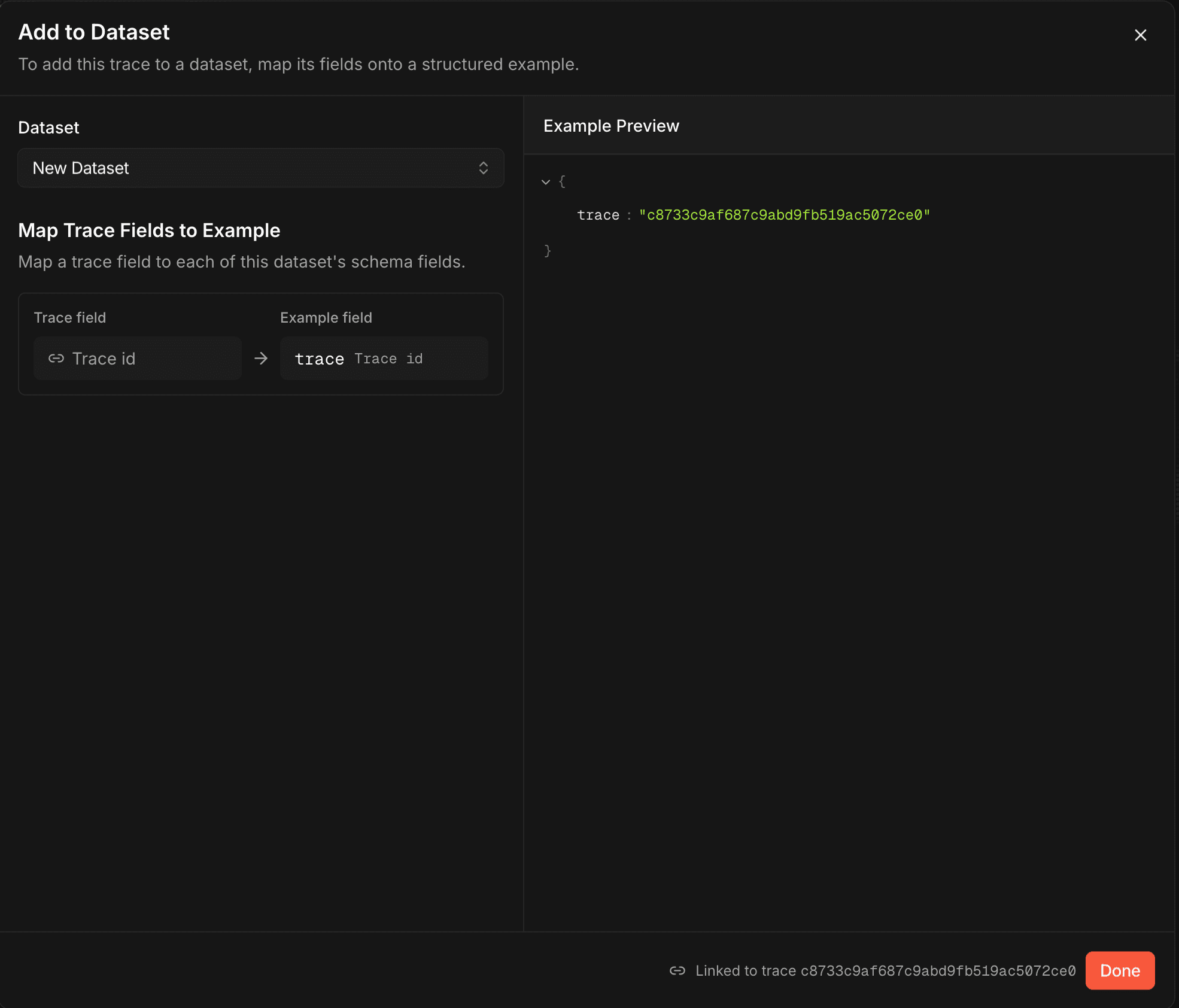 Add traces to dataset