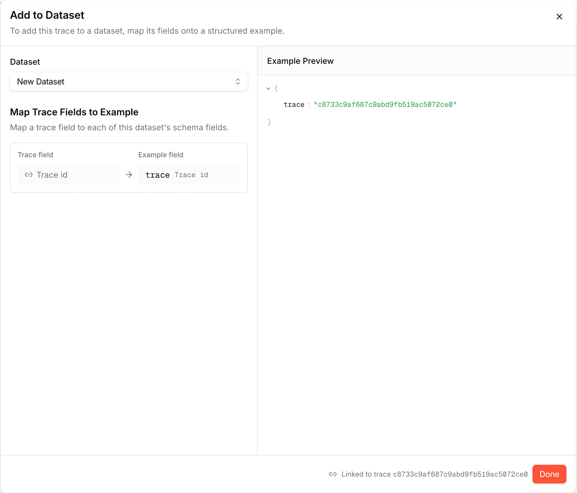 Add traces to dataset