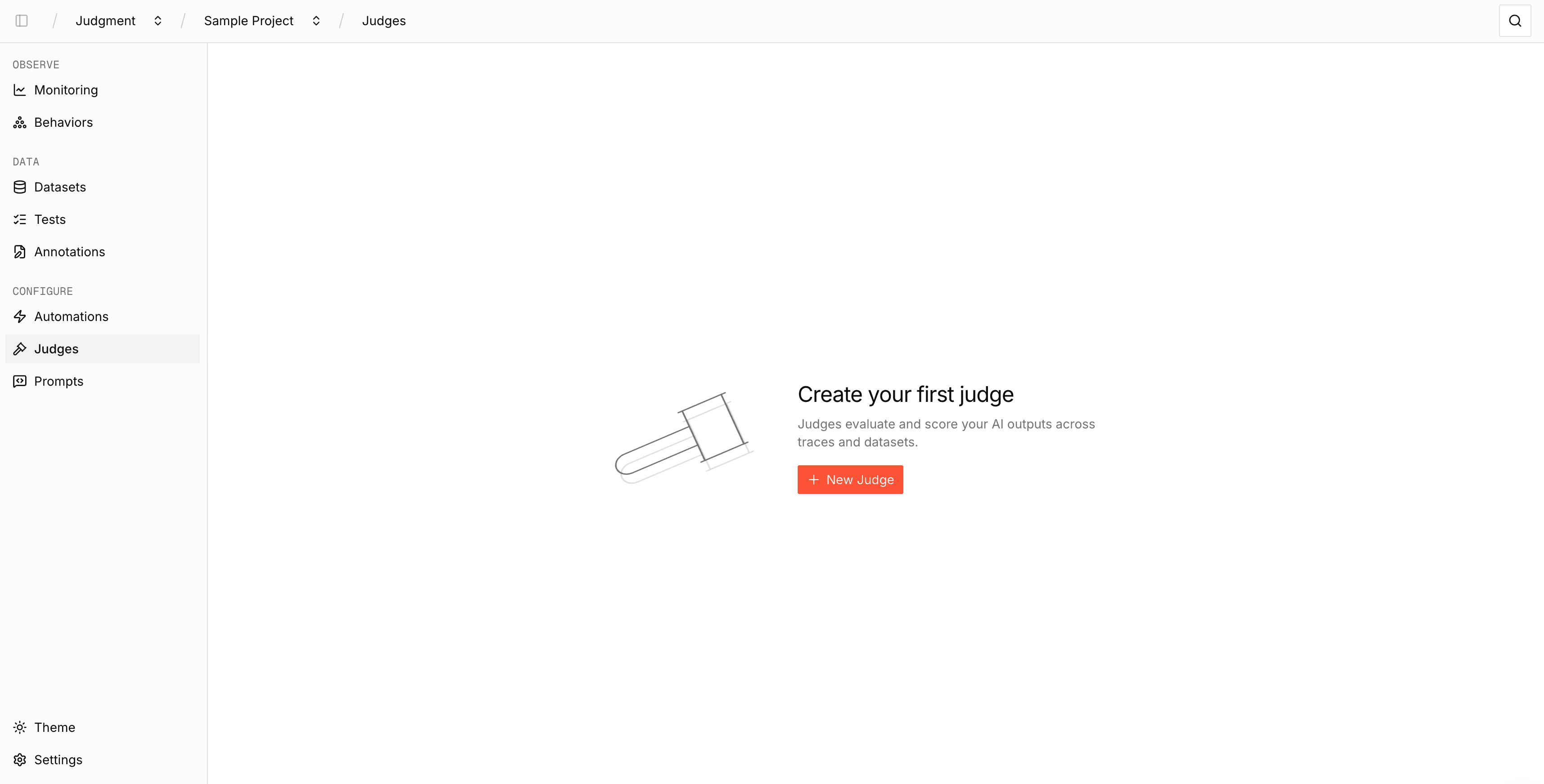 Navigate to Judges section