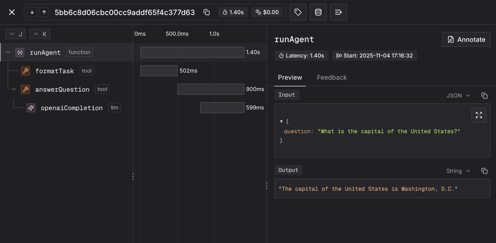 Image of a basic trace