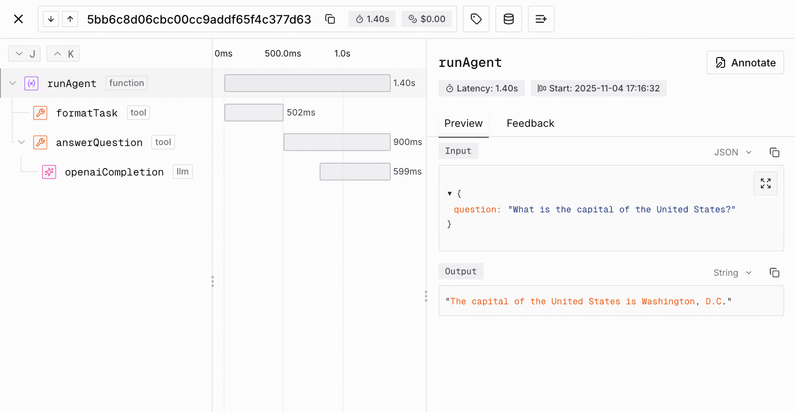 Image of a basic trace
