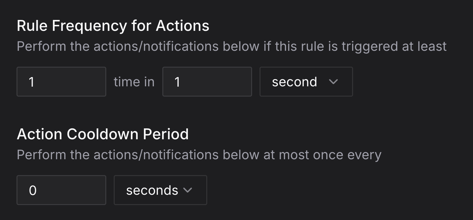 Rule Frequency and Cooldown