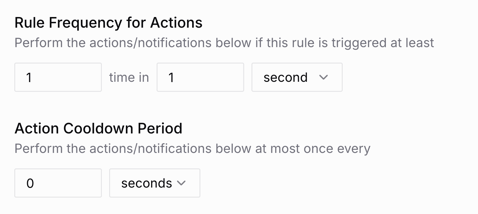 Rule Frequency and Cooldown