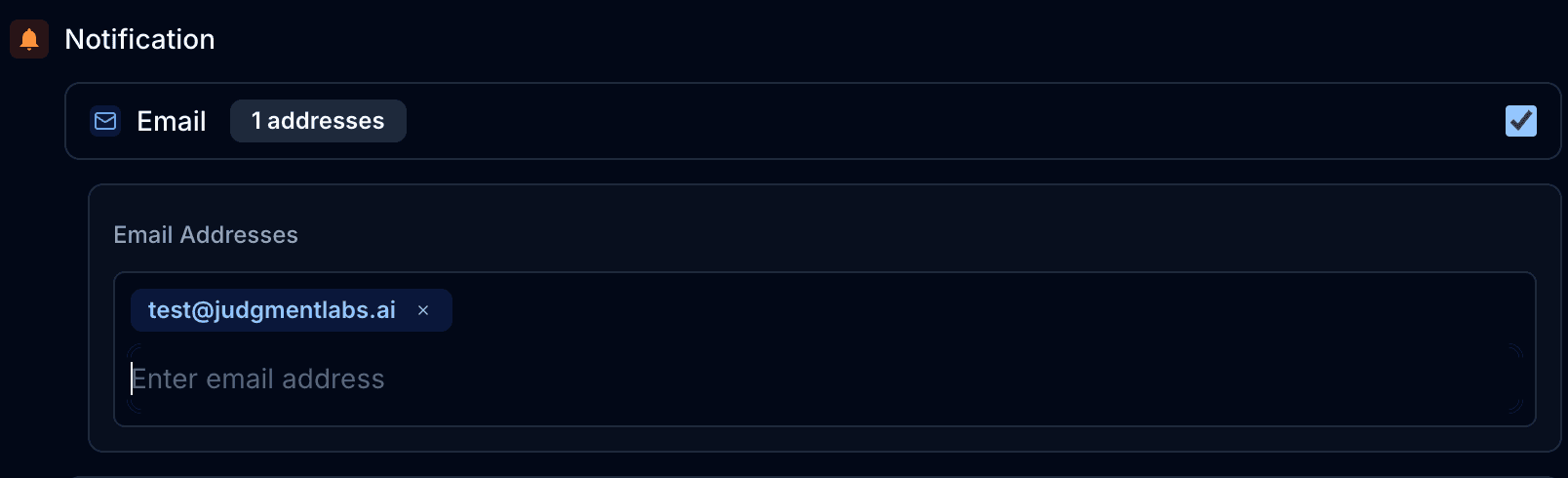 Email Notification Configuration