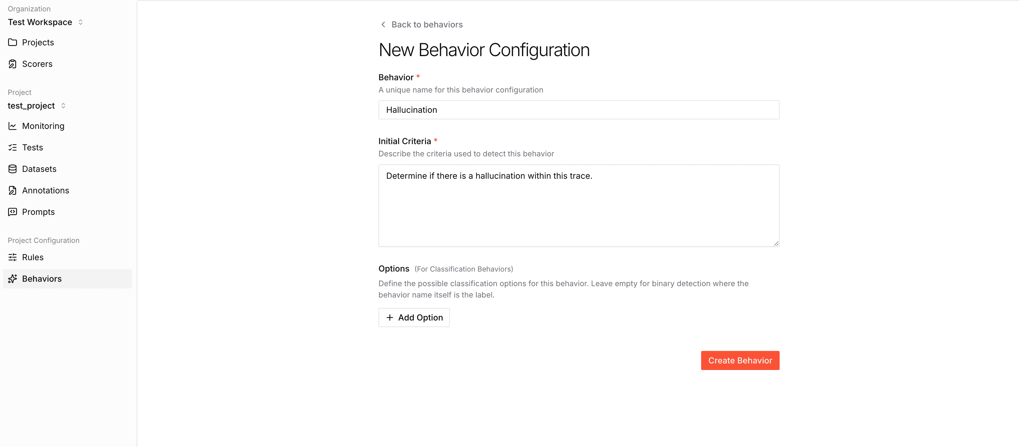 Create Bucket Config