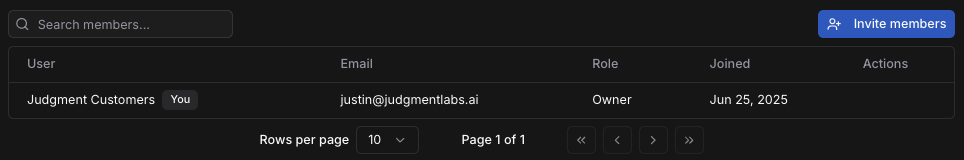 Invite Member button